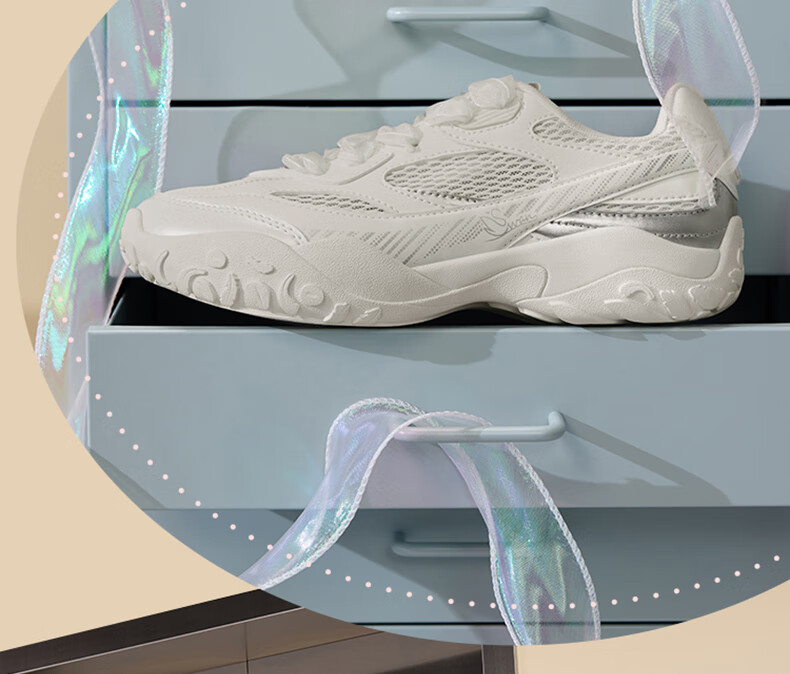 361° Women's Sports Shoes, Spring And Summer Swan Shoes, Mesh Upper, Retro Commuter Style, Thin-Soled Casual Shoes, 682526763-1 21