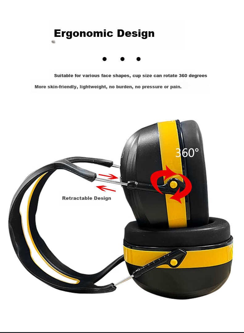 VIAN Industrial-Grade Noise-Cancelling Earplugs for Sleep, Study And Work with Adjustable X7A Pro Ear Cups (Upgraded to 37dB Noise Reduction) 5