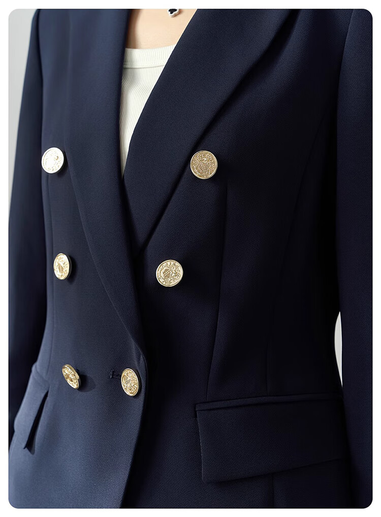 Bodexiaojie Women's High-End Suit Set for Commuting, Interviews, Professional Wear, Wrinkle-Resistant Business Blazer for Petite Figures 7