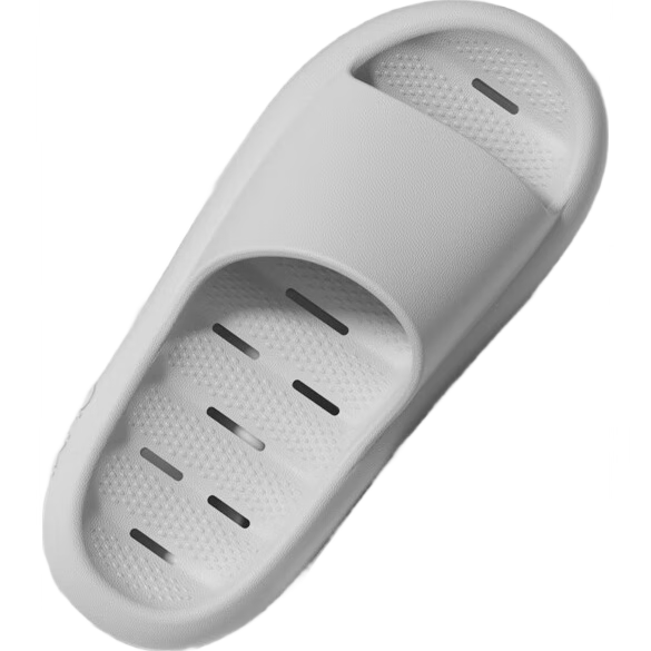 Puxi Bathroom Leak-proof Slippers Quick-dry Hollow Soft Sole Men's and Women's Shower Sandals Gray Size 44-45