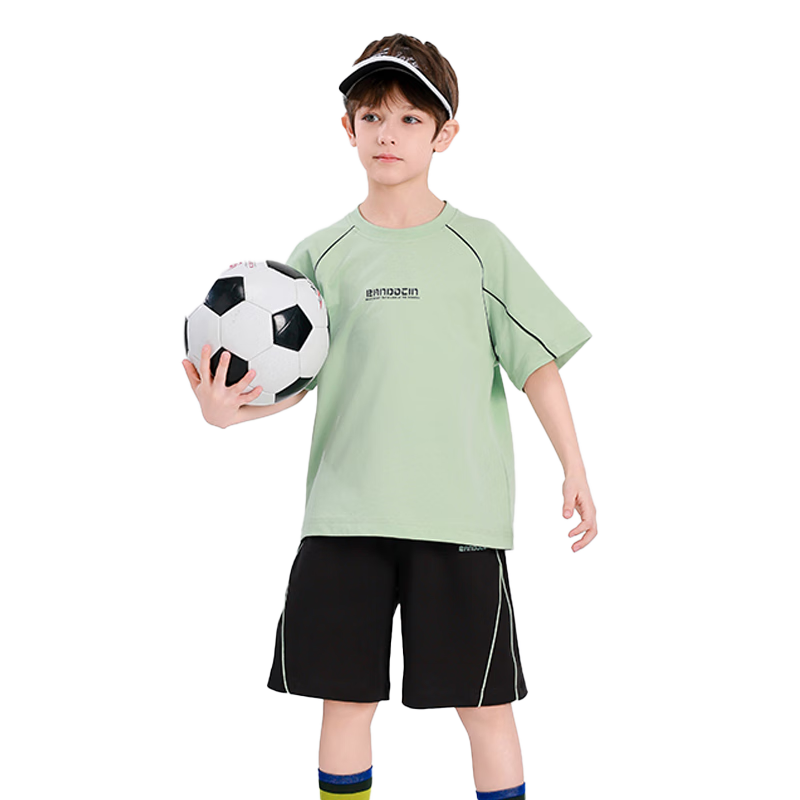 BANDOCIN Boys' Sports Quick-Dry Clothing Set, Summer Thin Style for Older Children, 2026 New Model, Glacier White, Size 170