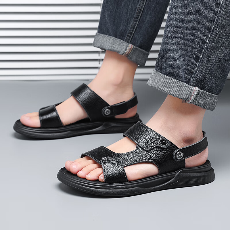 Warrior Men's Two-Way Wear Sports Sandals, Durable Beach Shoes WSL(WZ)-1352 Black 44
