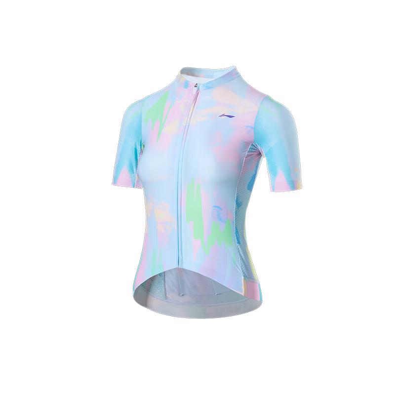 LI-NING Women's Cycling Jersey 2025 New Short Sleeve Summer Road Mountain Bike Sweat-Wicking Sportswear