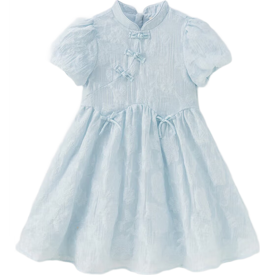 DAVE & BELLA Girls' Dress, Children's Summer Dress, Chinese Style Hanfu Skirt, Big Girls' Princess Dress