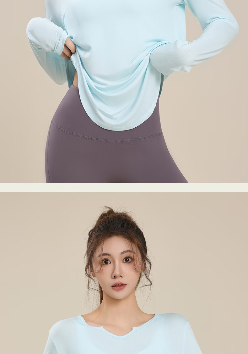 Free Style Yoga Shirt for Women Spring Autumn New Running Fitness Quick-Dry Top Pilates Sports Loose Long Sleeve T-Shirt 9