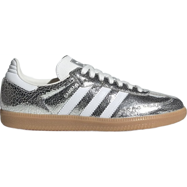 Adidas Trefoil, Women's SAMBA OG W Casual Shoes, JR0035, Metallic Silver, Size 37