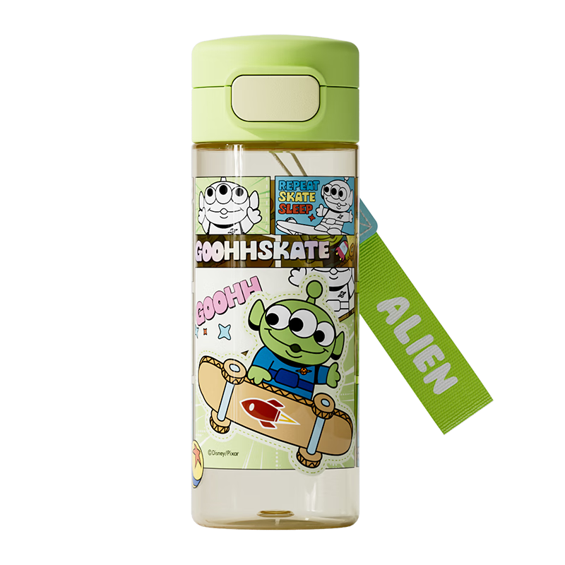 Disney Kids Water Bottle Direct Drinking Cup High-Quality Elementary School Student Large Capacity Plastic Car Cup