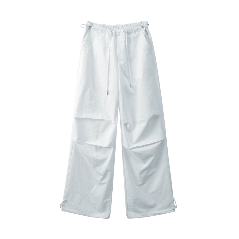 Women’s Free Style Side Drawstring Cargo Pants 2026 Summer New Petite Casual Wide-Leg Quick-Dry High-Waist Paratrooper Pants