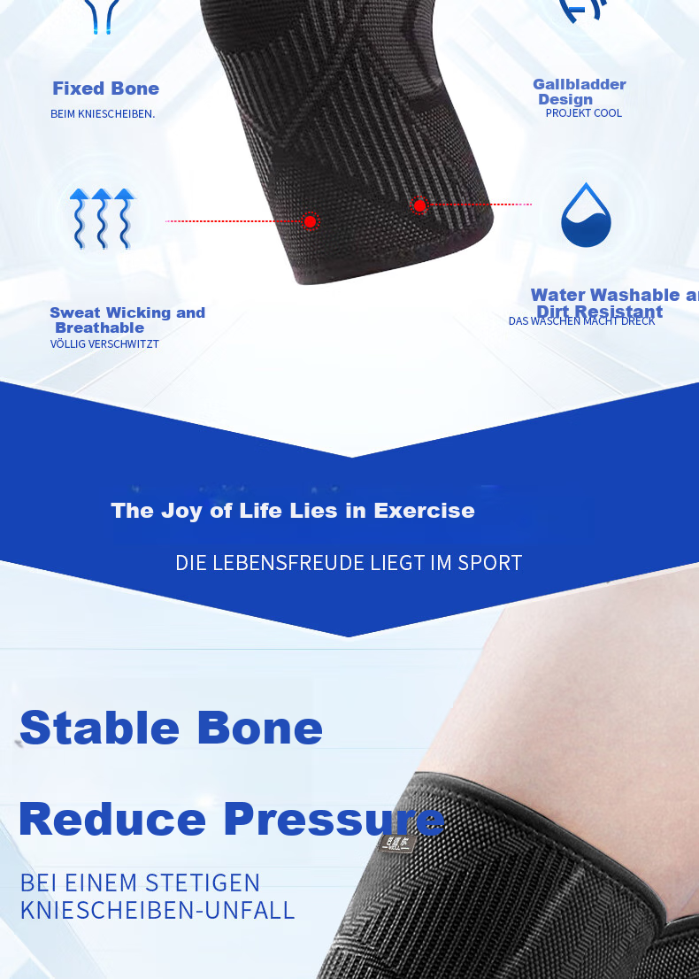 Bamaier Knee Brace for Sports, Running, Basketball, Badminton, Hiking, Anti-Slip Meniscus Injury Prevention Medical-Grade Knee Support for Men And Wome 4