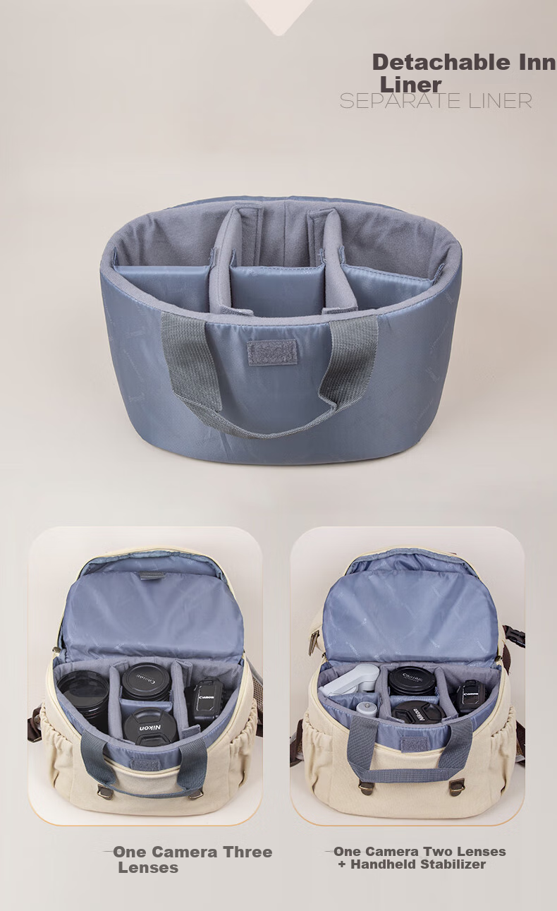 Pulewei Vintage-Style Camera Backpack, Fashionable Handheld Camera Bag for DSLR And Mirrorless Cameras, Suitable for Fuji, Sony, Canon, And Konica Minolta 3