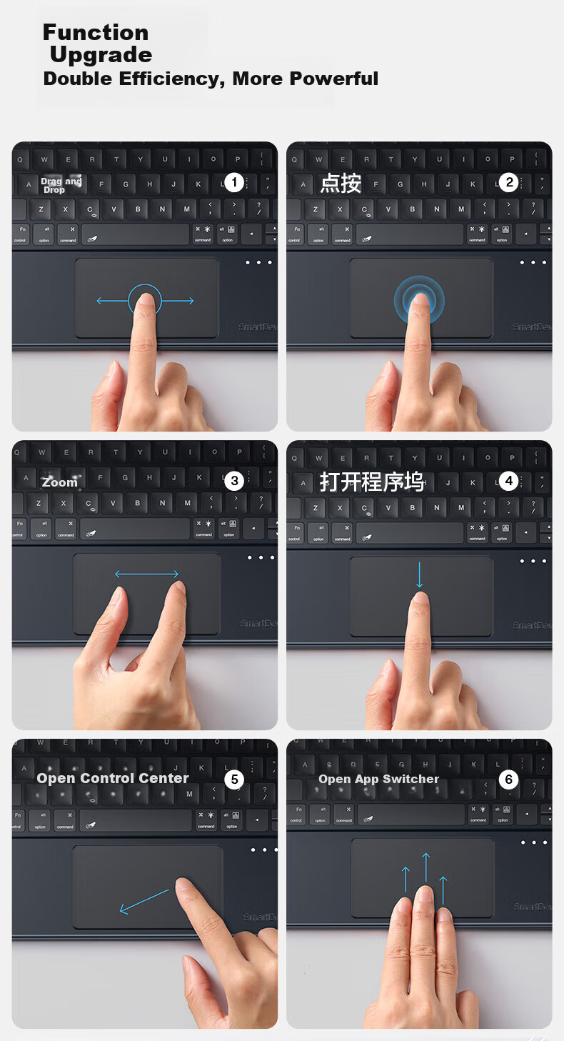 Shanmo IPad Magic Keyboard Case Compatible with Apple Tablets 2025/2022 IPad11 Magic Keyboard Protective Cover 11/10.9 Inch Universal Keyboard Case with Magnetic Detachable Desig 11