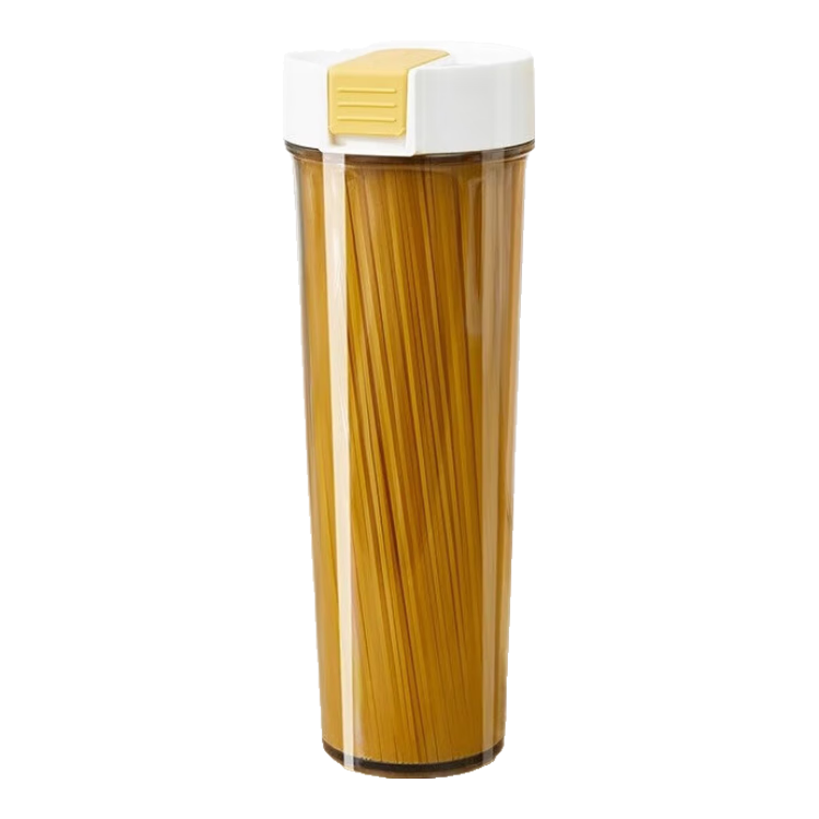 KATEI STORY Japanese Noodle Storage Box, Multi-Grain Food-Grade Container for Dried Noodles, Plastic Empty Bottle with Sealing Lid for Storage