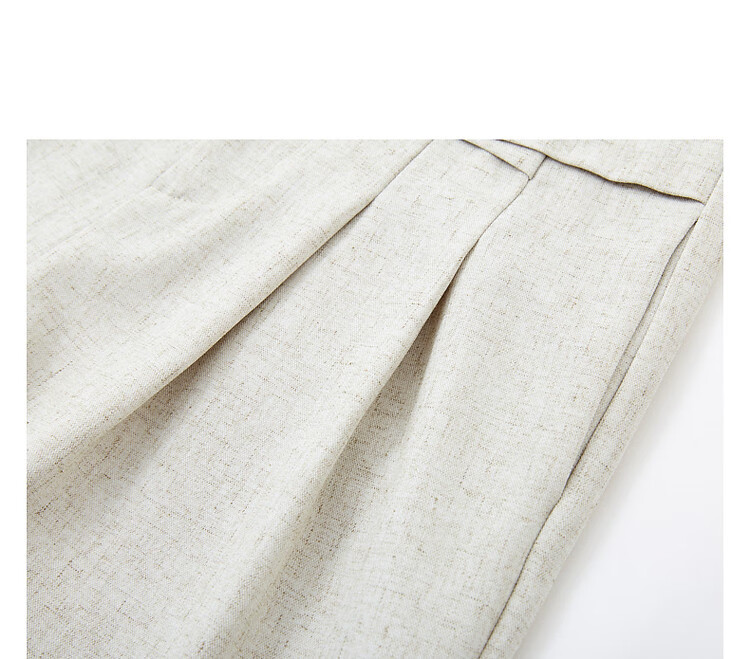 Dme [Containing High-End Linen] Spring Loose-Fitting Commuter Insert Waist Long Pants, Concealing Body, Easy to Match Women's Casual Pants 15