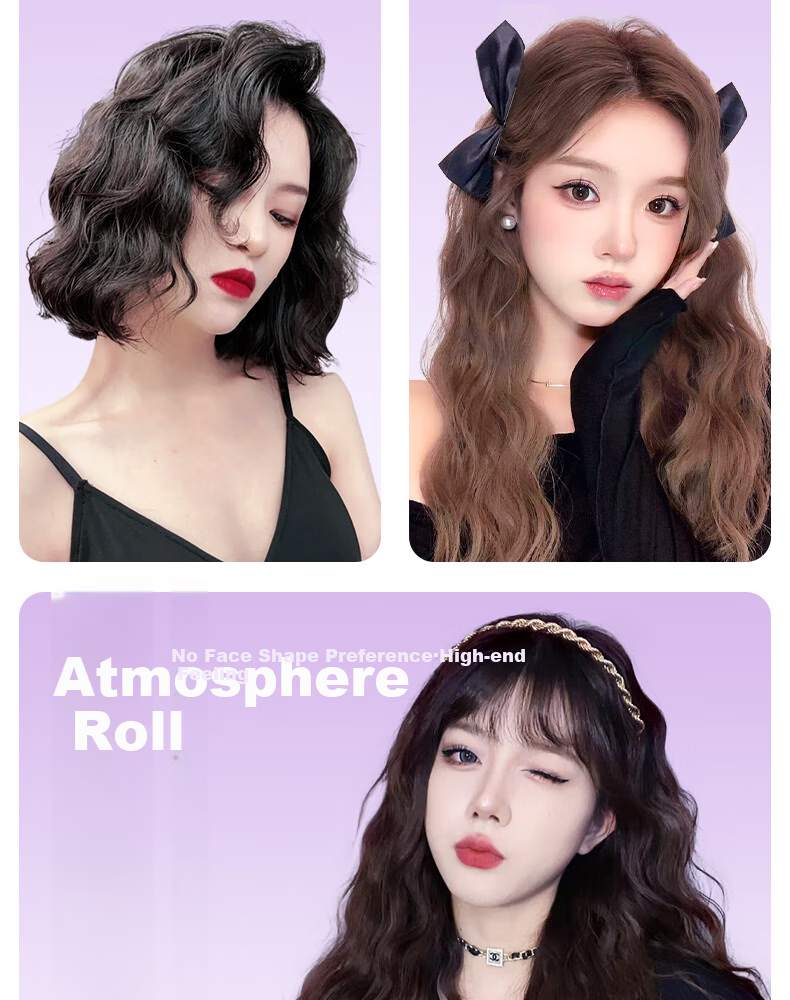 LivChic Egg Roll Hair Curler, 32mm Volumizing Egg Roll Clip, French-Style Egg Roll Curler, Big Wave Hair Tool, Hair Clipper, Straightening Iron, 520 Gift, Purple S3 II 9