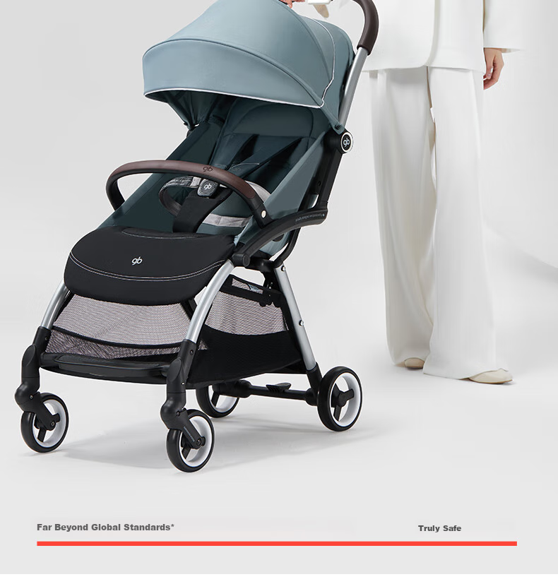 Gb Stroller, Lightweight, Can Sit And Lie Down, Portable, Wide, Baby Pushchair, Kunpeng D1801, Elegant Gray 3
