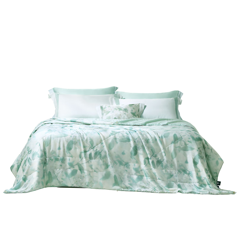 FUANNA 100% Silk Quilt, Summer Cool Comforter, Washable Double Bed Air Conditioning Blanket, 60s Tencel Cooling Quilt, Gift, 230x229cm