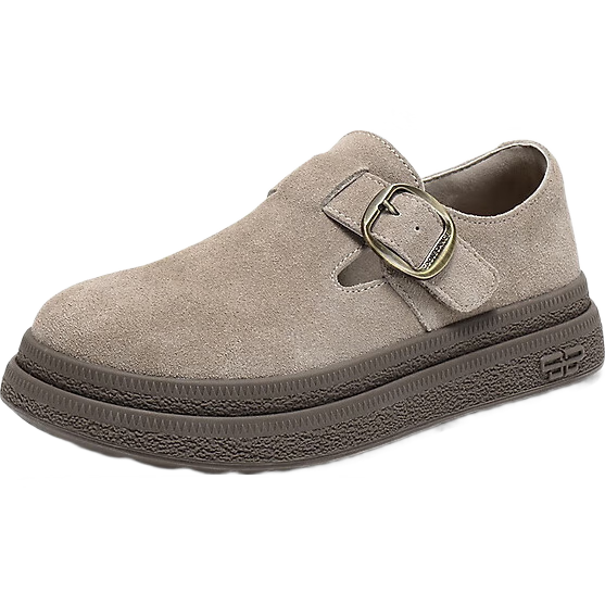 Belle Thick-Soled Heightening Retro Birkenstock Shoes for Women, Spring And Summer Style, Mall Version, Comfortable Casual Shoes D4V1DAM5, Gray, Size 39
