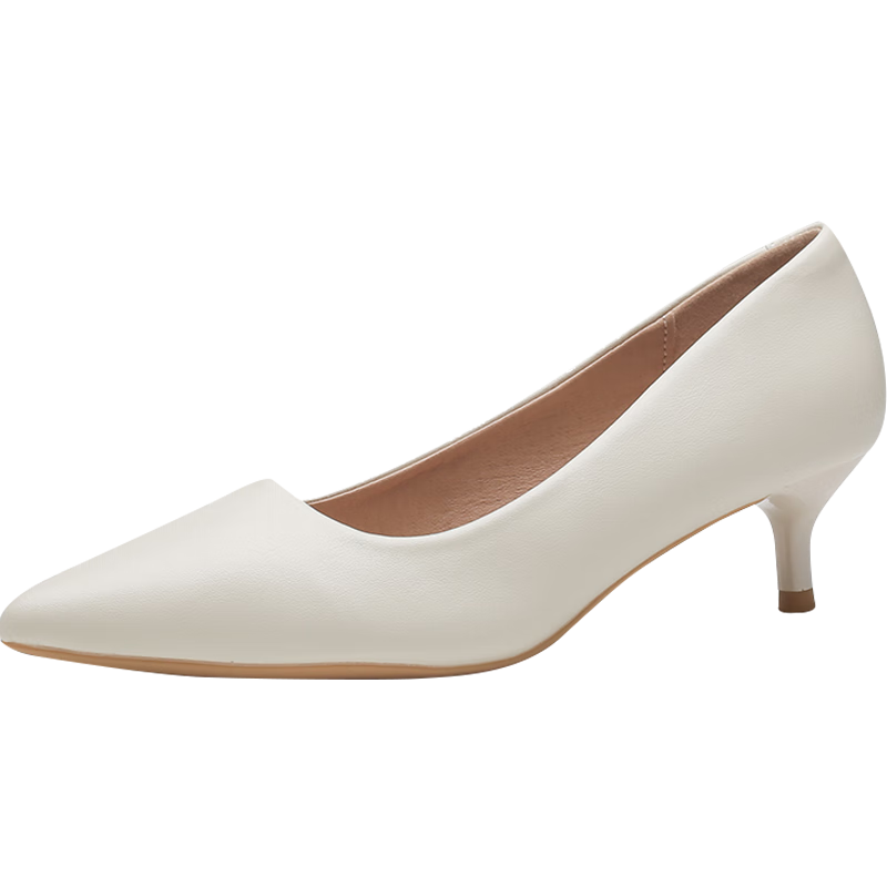 CARTELO Comfortable Professional Versatile Black Thin High Heels for Women KCC-357-8 White 3cm 38