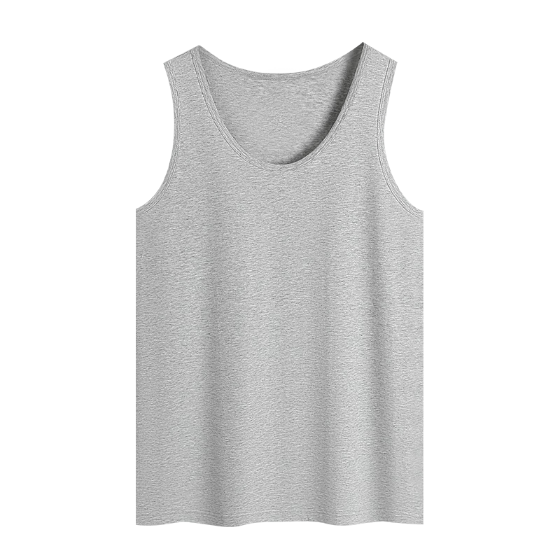 Hodo Men's Plain Soft Cotton Sleeveless Undershirt, Cotton-Spandex Round Neck Breathable Athletic Tank Top