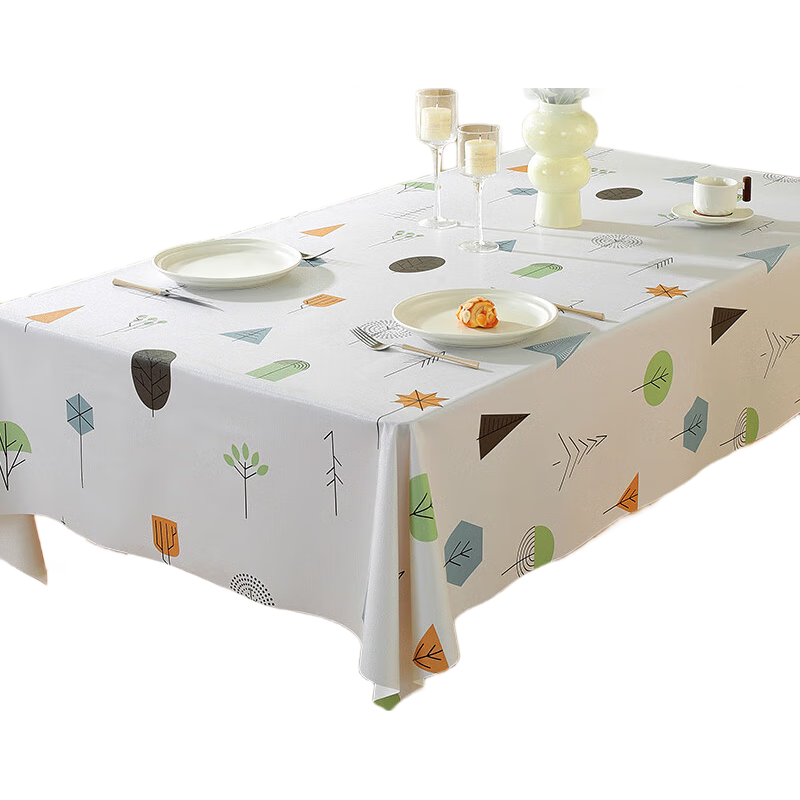 Ali Tablecloth, Waterproof, Heat-Resistant, Oil-Proof, High-End Feel, Coffee Table Mat, PVC Dining Table Mat, Rectangular, Fairy Tale Forest, 1.2*1.6