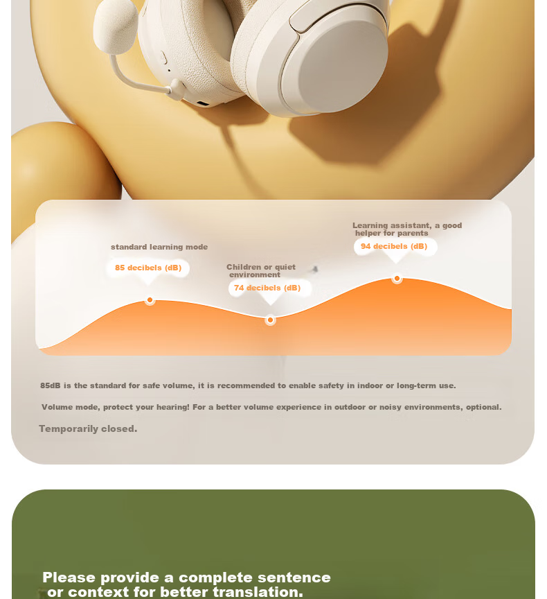 IKF Fkids H2 Over-Ear Bluetooth Wireless Headphones, Professional Recitation And Memorization Headphones, Immersive Student Online Class English Exam Learning And Memorization Specialized 13