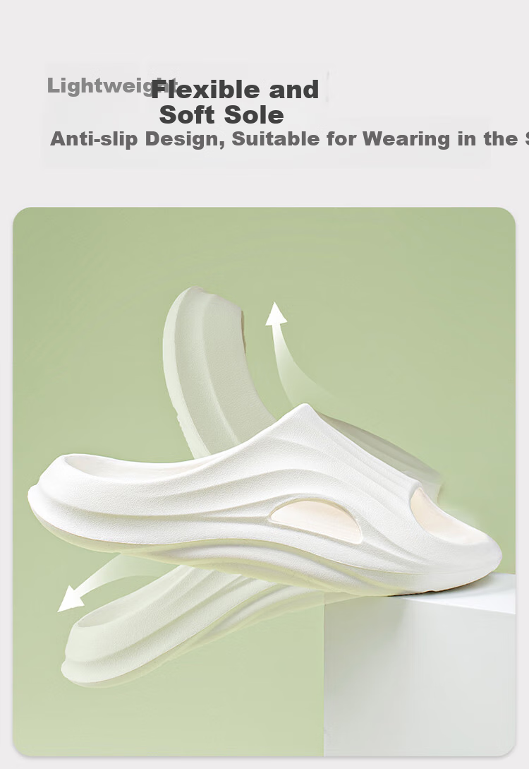 MINISO Slippers for Men And Women, Home Couple Comfortable Bathroom Non-Slip Odor-Resistant All-Season Slippers, Pearl White, Size 38-39 10