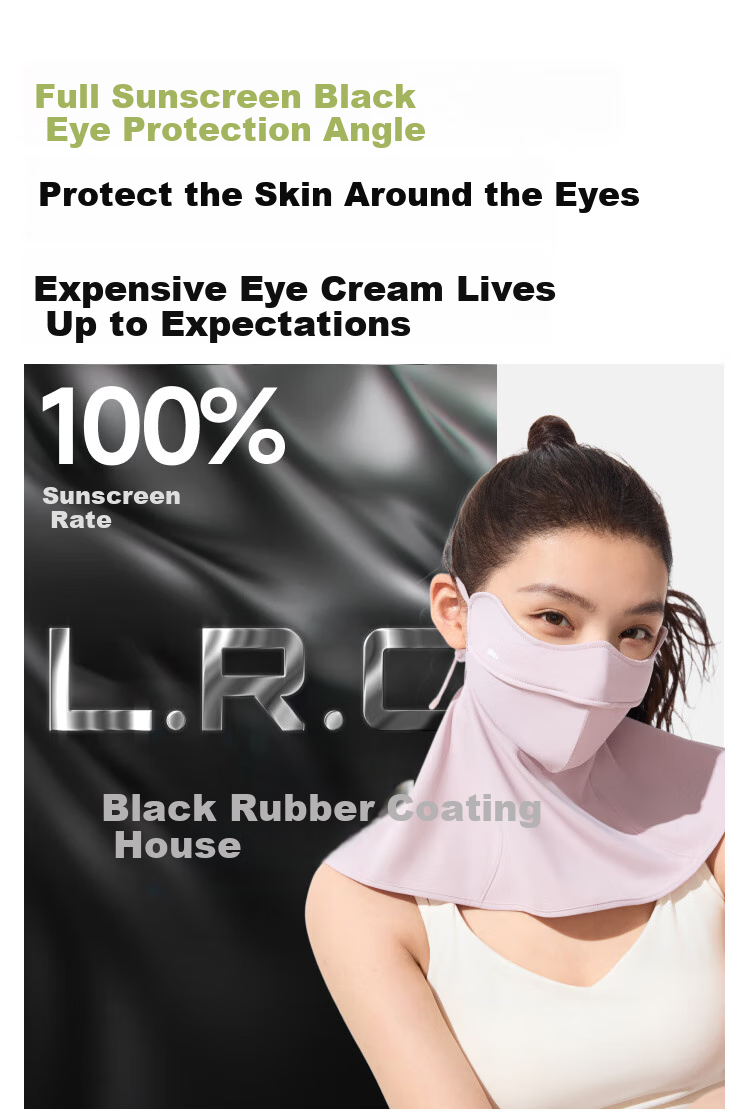Beneunder Full Face Sun Protection Mask for Women, Neck Guard UV Protection Face Mask in Gray Lotus Pink AL342 4