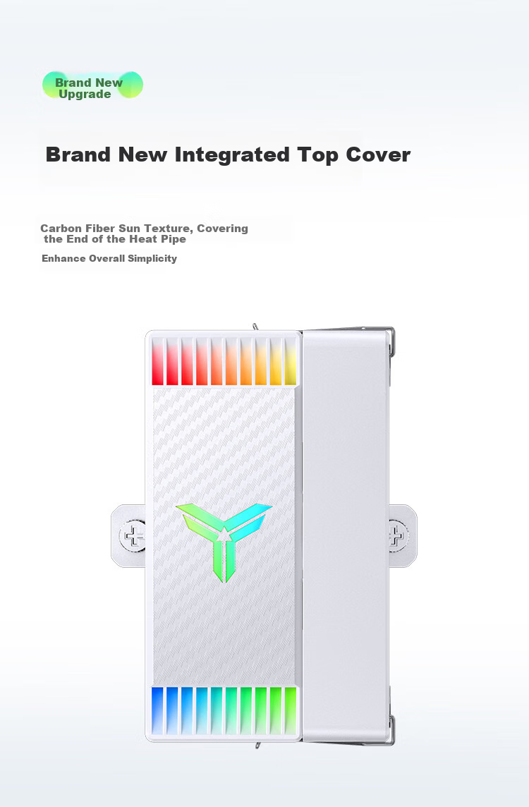 JONSBO CR-1000MAX V2 ARGB Edition White Model, CPU Air Cooler (6 Nickel-Plated Heat Pipes, Motherboard ARGB Sync, PWM Fan, Multi-Platform, Thermal Paste Included) 9