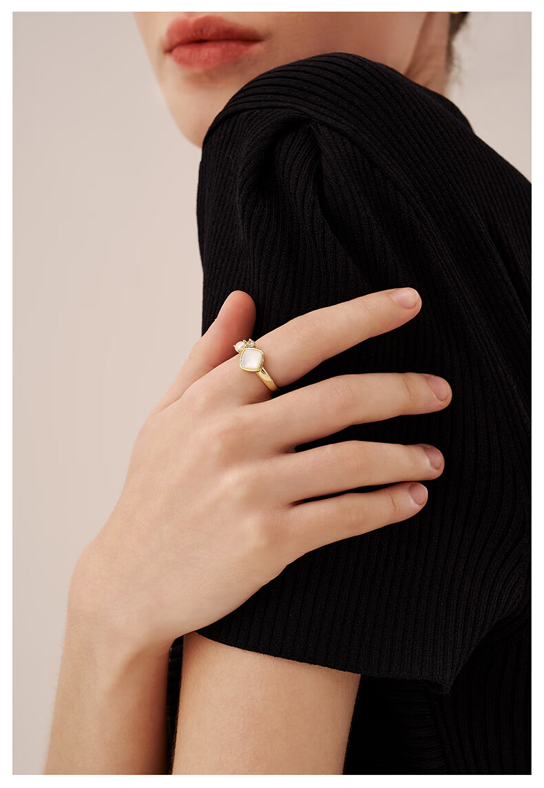 Amber Lollipop Wang Yumen Same Style Jewelry Ring, Women's Open Ring, Valentine's Day Birthday Gift for Girlfriend Or Wife 4