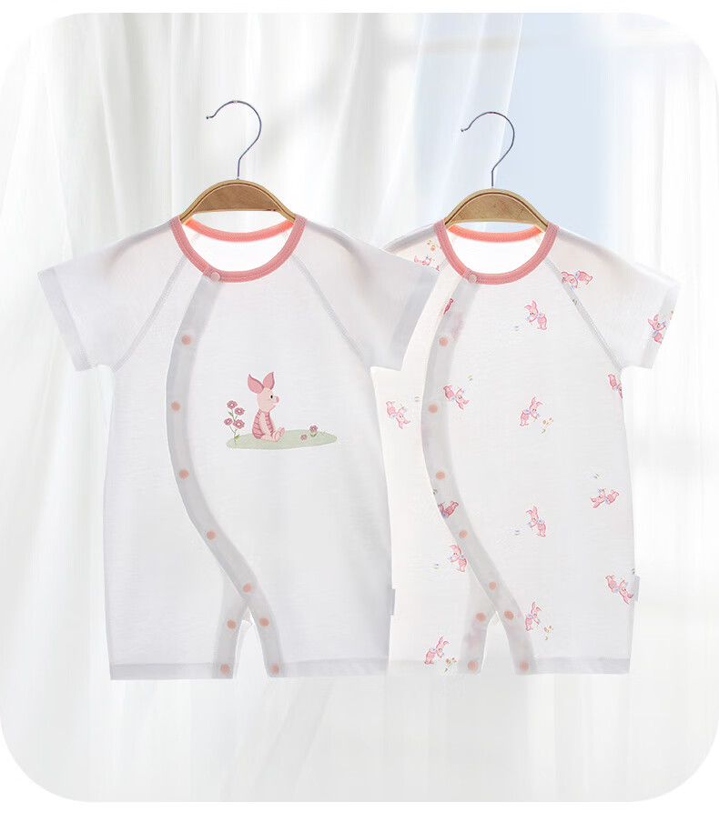 Disney Baby Summer Thin Cotton Newborn Romper Bodysuit 100 Days Full Moon Pajamas 9
