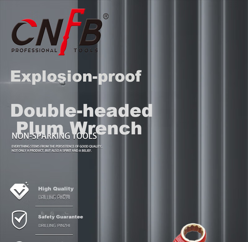 CNFB Bridge Anti-Explosion Grooved Double-Ended Plum Wrench, Wrench, Aluminum Bronze, 22*24mm 1