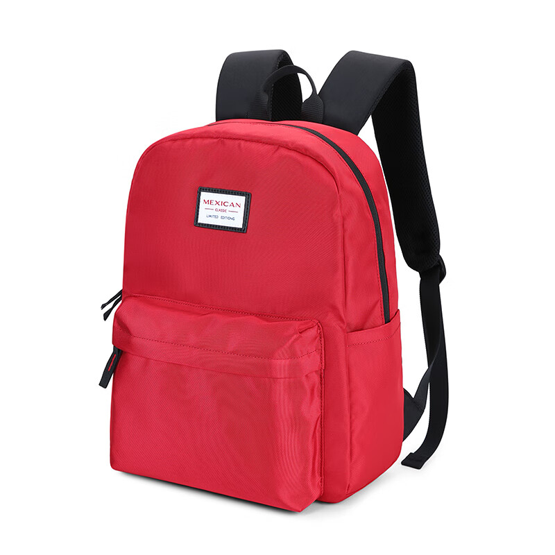 稻草人 mexican 双肩背包女士韩版大容量轻便休闲旅行袋 红色-京东