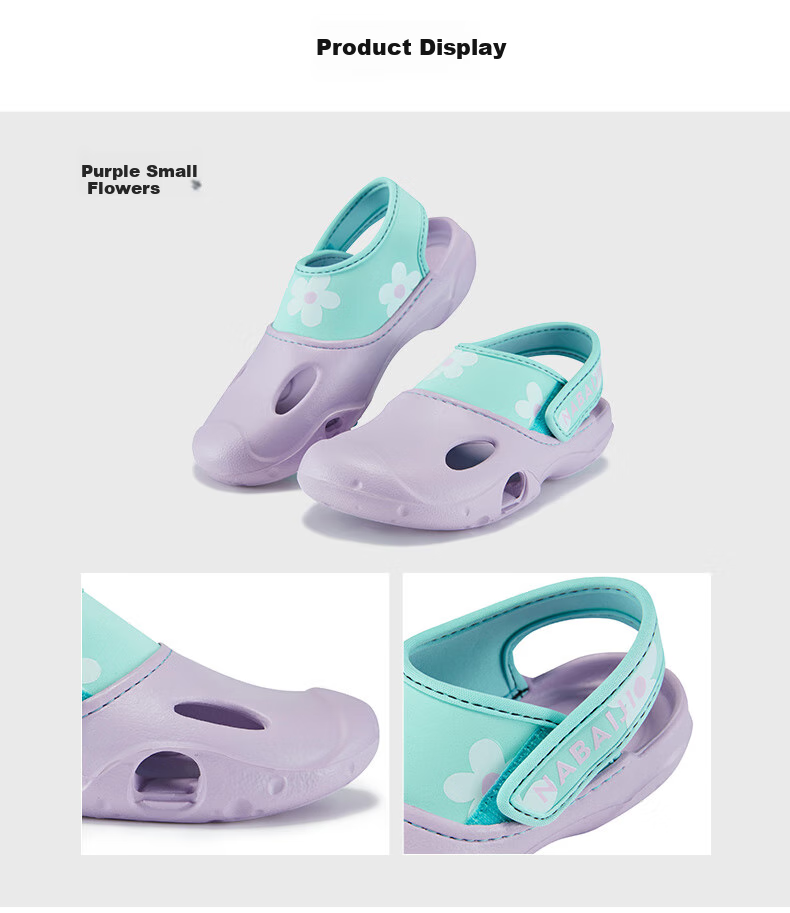 DECATHLON Children's Sandals, Big Kids' Baby Princess Pool Shoes, IVL4 Light Blue Little Tiger, Size 28/29-4463426 9