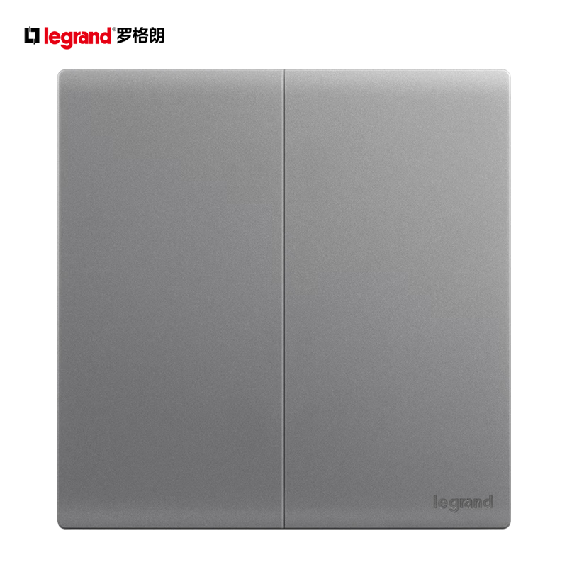 LEGRAND Switch Socket Panel, Jianyue Series Deep Sand Silver Color, 86-Type Wall Socket, Two-Gang Double Control Switch