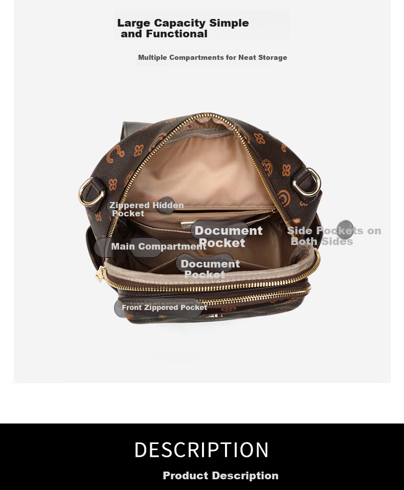 C.BANNER Backpack for Women, Large Capacity, Lightweight, Casual Travel Bag, Commuter Backpack, Birthday Gift for Girlfriend on May 20th 2