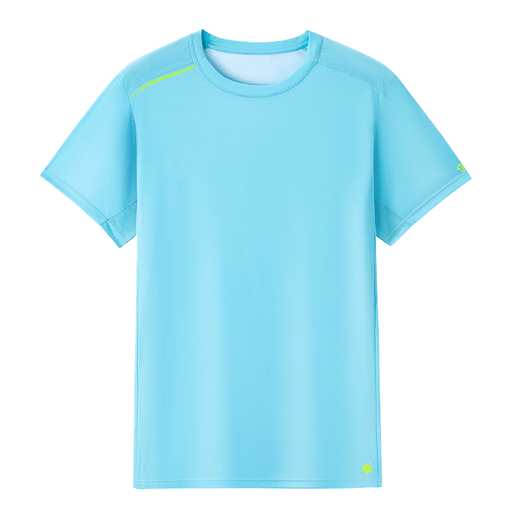 JD Jingzao Summer Sports Quick-Dry Breathable T-Shirt Running Series Outdoor Men's Short Sleeve Shirt Misty Blue XL