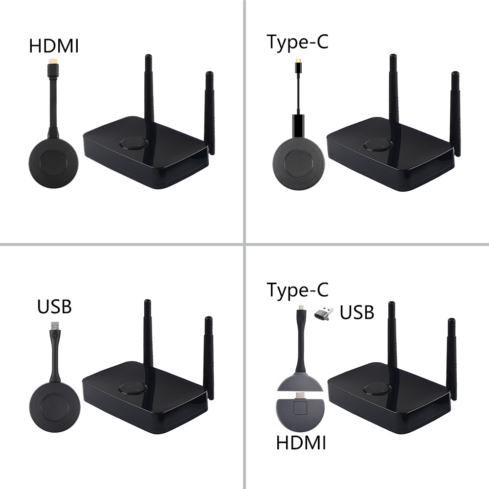 Yiteshixun Wireless Screen Mirroring Device, Wireless HDMI Audio And Video Synchronizer, High-Definition Transmission Receiver, Compatible with Apple, Huawei, Xiaomi Phones, Computers, for Connecting to TVs, Monitors, And Projectors