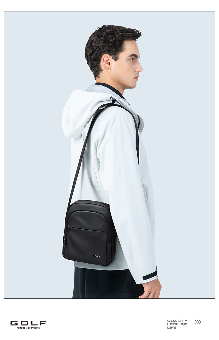 GOLF Shoulder Bag, Casual Crossbody Bag for Men And Women, Phone Bag, IPad Mini Bag, Water-Resistant Cycling Sports Messenger Bag 3