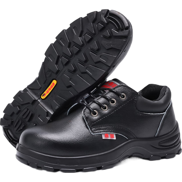 Dinggu Men's Safety Work Shoes Steel Toe Anti-Smash Anti-Puncture Steel Midsole Solid Sole Model 1126hei41