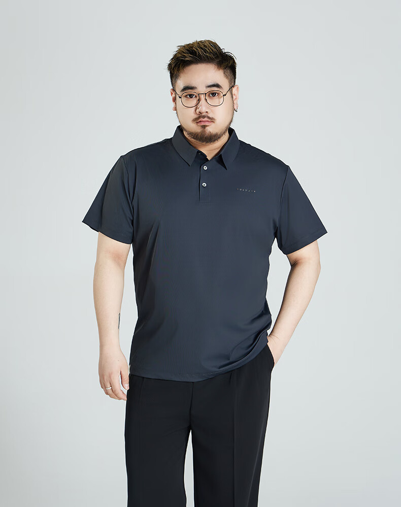 Ayoupang Summer Ice Silk Plus Size Short-Sleeve Polo Shirt, Loose Elastic Collar T-Shirt 8