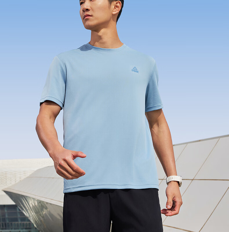Peak Quick-Dry Men's Sports Set Summer Running Casual Breathable Badminton Two-Piece Short Sleeve and Shorts DF152007 115
