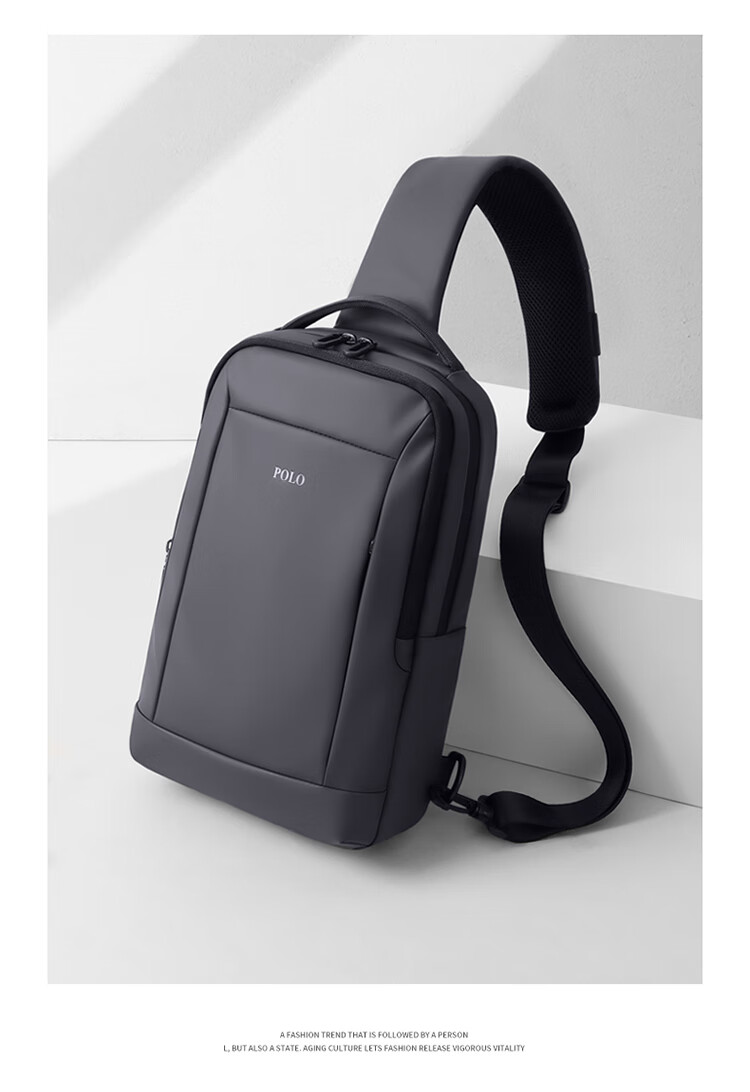 POLO Chest Bag, Men's Multifunctional Crossbody Bag, Shoulder Bag, Sports Messenger Bag, Commuter IPad And Phone Bag, Lightweight Small Backpack 7