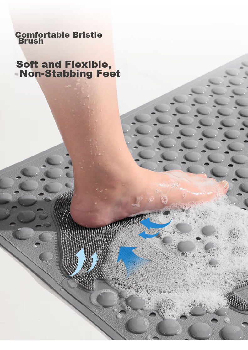 Huaxu Bathroom Non-Slip Mat, Shower Foot Pad, Bathroom Anti-Fall Floor Mat, Elderly And Pregnant Women Massage Foot Mat, Large 5