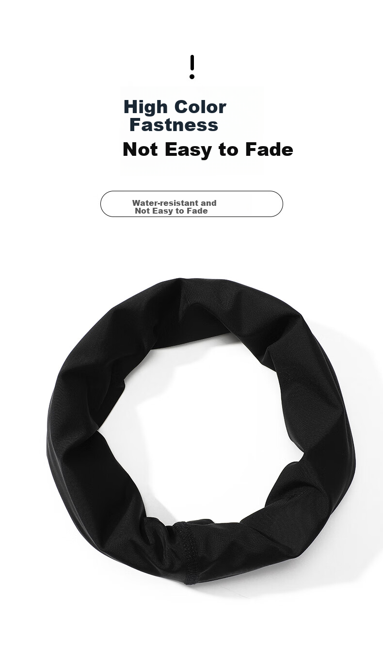Nanjiren Sun Protection Face Mask, Ice Silk Neck Gaiter, Face Covering, Neck Warmer, Head Cover for Men, UV Protection, Cycling Thin Magic Headband for Women, Black 8