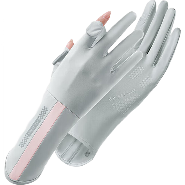 Cheguimu Sun Protection Gloves for Women, Summer Lightweight Outdoor UV-Resistant Arm Sleeves, Long Ice Silk Cycling Gloves