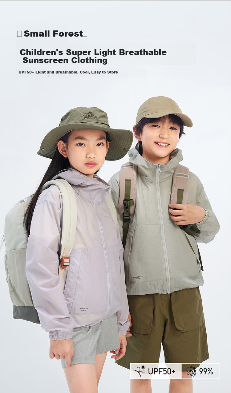 Pelliot [Xiao Sen Lin] Outdoor Children's Sun Protection Clothing, Summer Lightweight, Boys And Girls Sun Protection Jacket, 135212023, Purple, Size 160 1