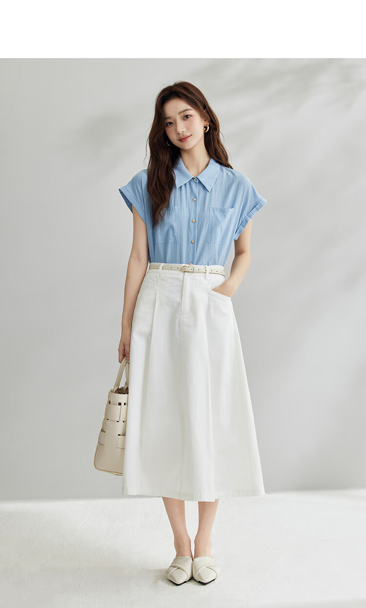 Inman Commuter Elegant Cap Sleeve Short Sleeve Shirt Women Summer Fashion High-End Roland Purple L 9