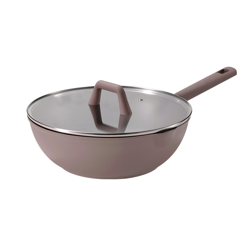 CaROTE Non-Stick Frying Pan, Home Flat-Bottom Wok, Cooking Pan for Gas Stove And Induction Cooker, Non-Stick, 30cm