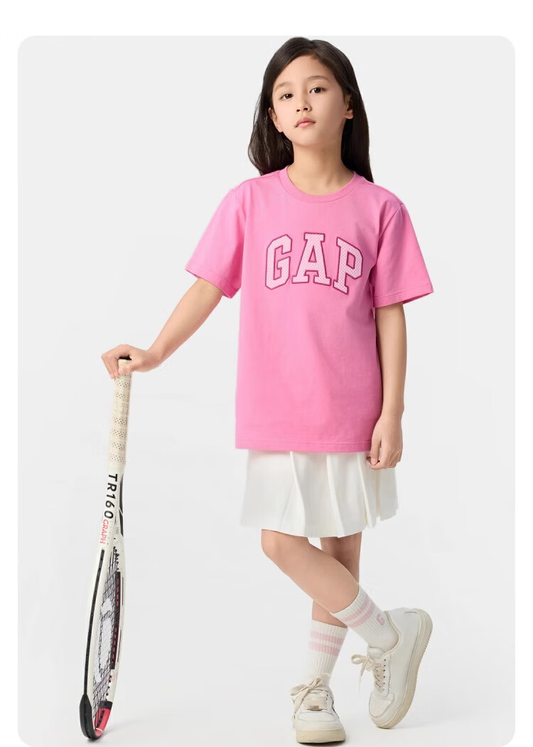 GAP [Same Style for Older And Younger Kids] Boys' Summer Moisture-Wicking Quick-Dry Short-Sleeve T-Shirt Children's Clothing 775228 16