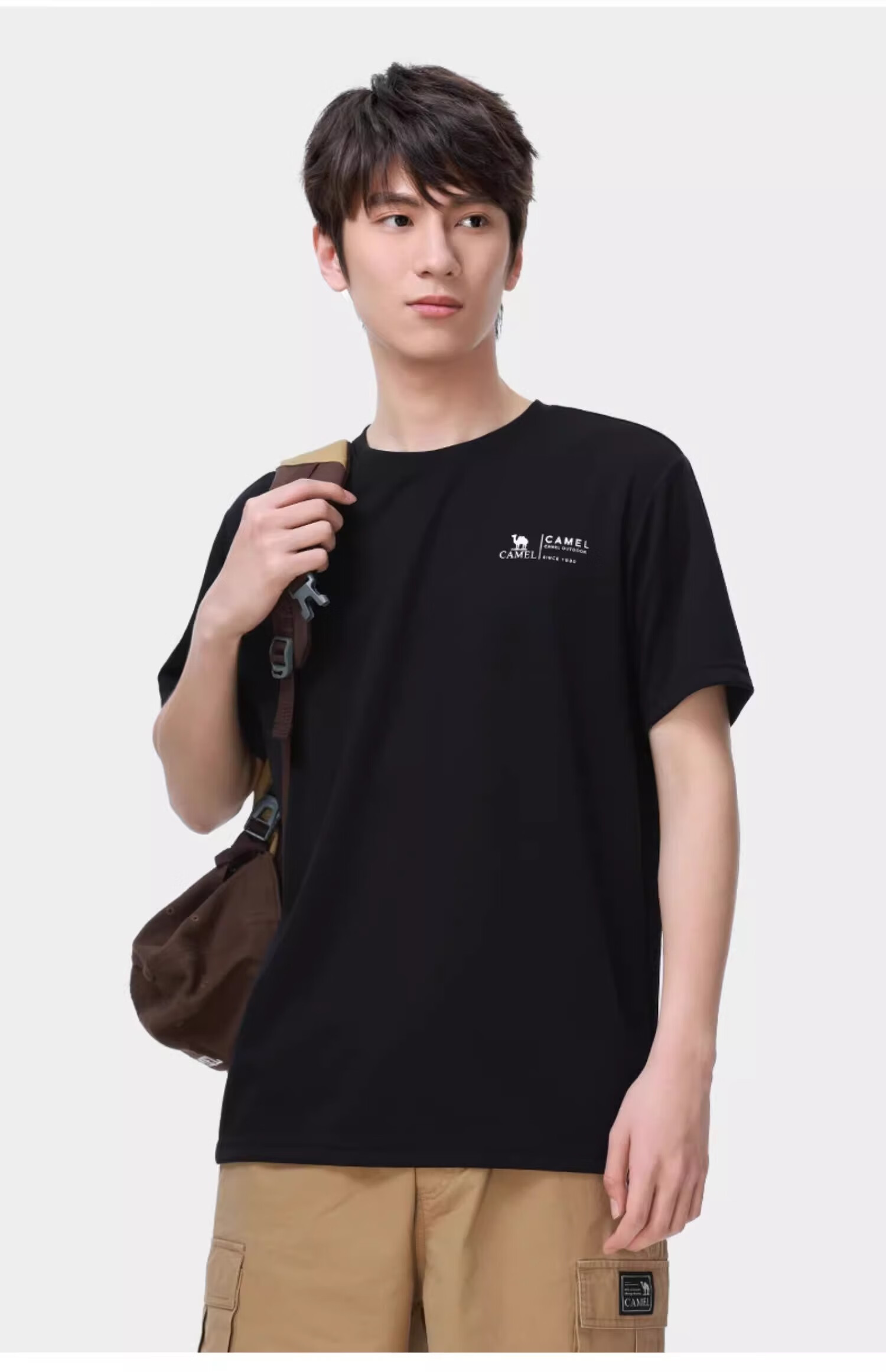 CAMEL Outdoor Quick-Dry T-Shirt, Spring And Summer Honeycomb Mesh Breathable Top, Couple's Sports Round Neck Short Sleeve A14BZ00079 19